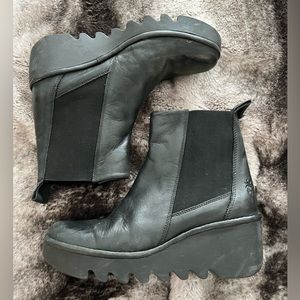 Fly London Platform Boots in Black size 9